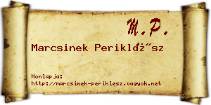 Marcsinek Periklész névjegykártya
